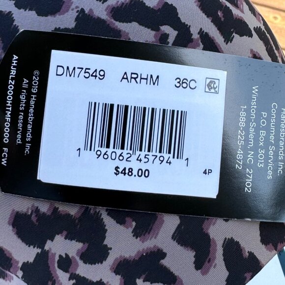 Maidenform 36C T-Shirt Bra SmartZone Cups & Convertible Straps Leopard Print New - Picture 16 of 16